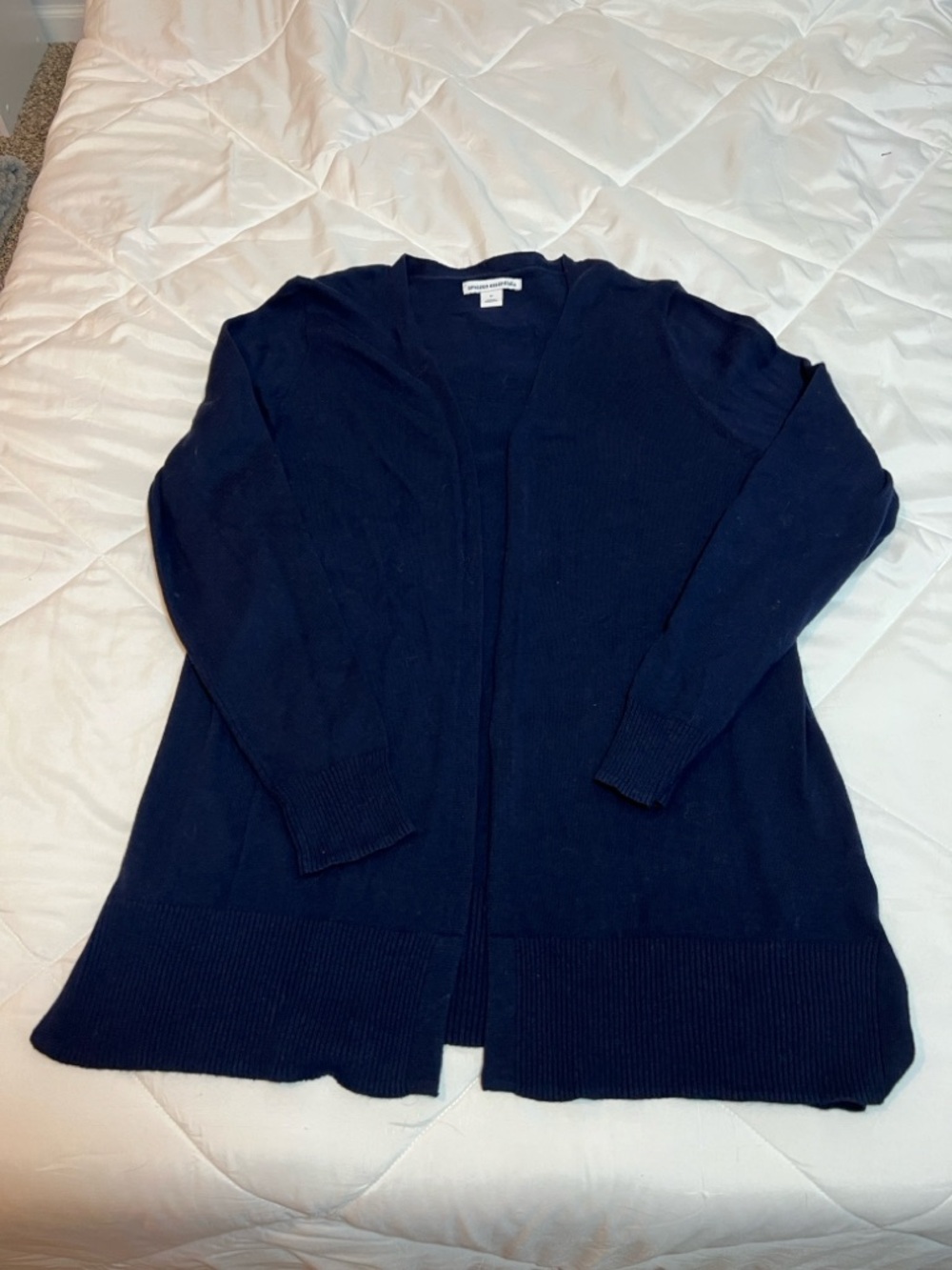 Open-Front Navy Women’s Sweater Cardigan